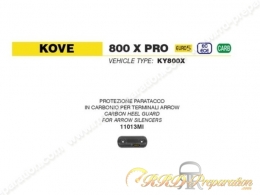 Pare chaleur ARROW en carbone pour silencieux pour KOVE 800X Pro de2024 et 800X Pro / 800X Rally de 2025/2026