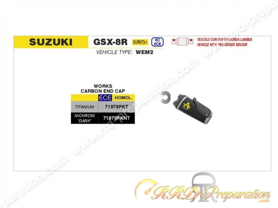 ARROW WORKS exhaust silencer for racing manifold for SUZUKI GSX-8S, GSX ...