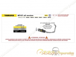 Ligne d'échappement complète THUNDER ARROW pour Yamaha MT-07 de 2025/2026