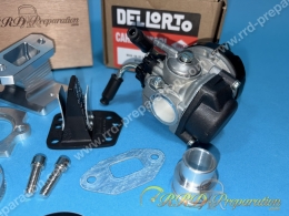 Kit carburation ECO SHA 15mm montage souple à clapets pour MOTOBECANE AV7 avec filtre à air, pipe...