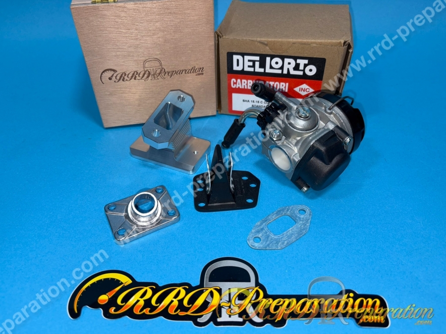 Kit carburation ECO SHA 15mm rigide à clapets pour MOTOBECANE AV7 avec filtre à air, pipe...
