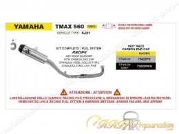 Ligne d'échappement complète racing INDY RACE ARROW pour Yamaha TMAX 560 de 2025/2026