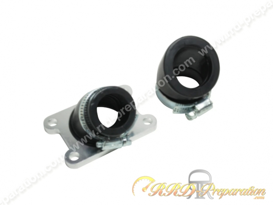 Pipe d'admission REPLAY orientable souple pour carburateur de 19 à 30mm (fixation Ø24 à 32mm) sur mécaboite moteur minarelli am6