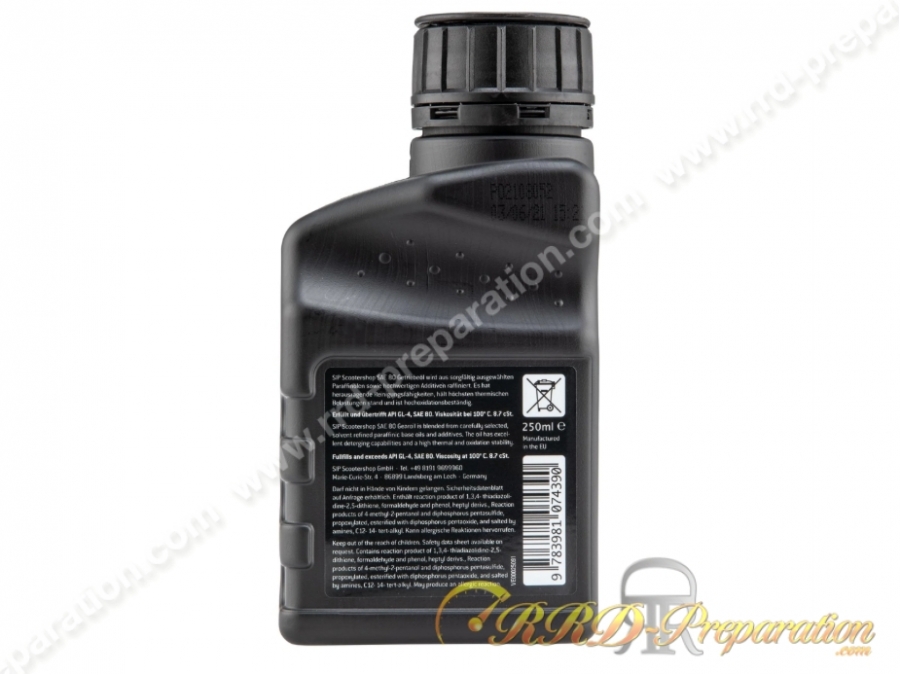 SIP Formula SAE 80 gearbox oil for 2-stroke scooters, 250ml