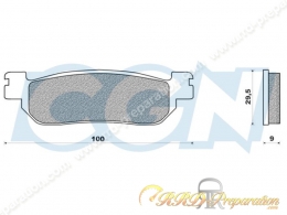 Plaquette de frein arrière GALFER pour maxi-scooter / moto YAMAHA, MBK...
