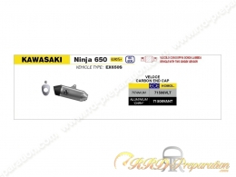 Silencieux d'échappement VELOCE ARROW pour Kawasaki NINJA 650 et Z 650 de 2024 à 2026
