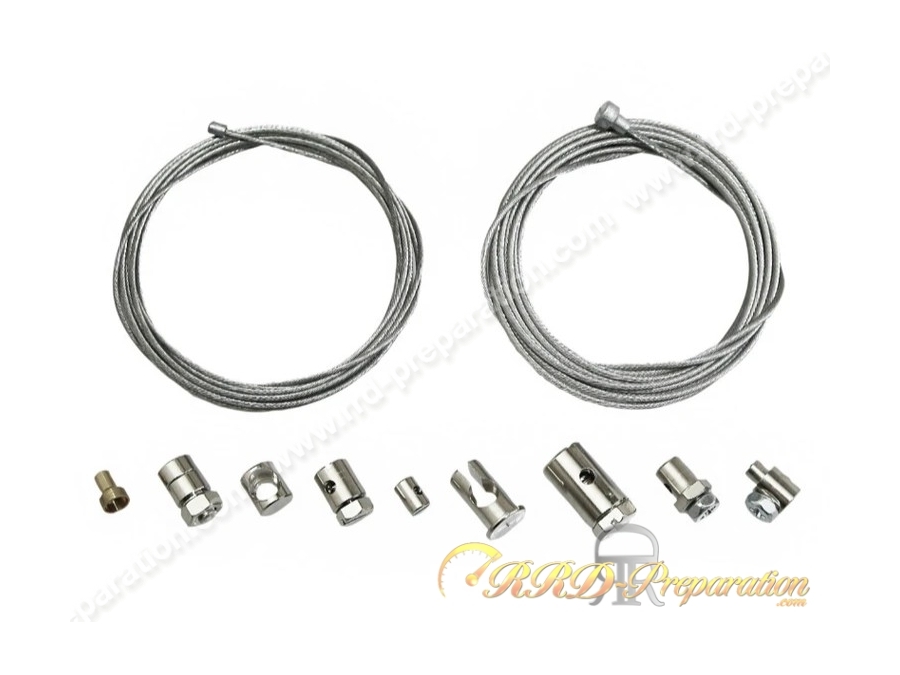 Kit câbles + serres câbles, barillet CGN pour cyclomoteur ou autres