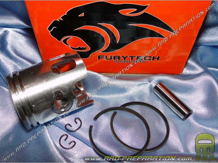 Piston bi-segments Ø40,2mm axe 10mm pour kit FURYTECH RS10 Pro aluminium 50cc sur scooter minarelli vertical (booster, bws...)