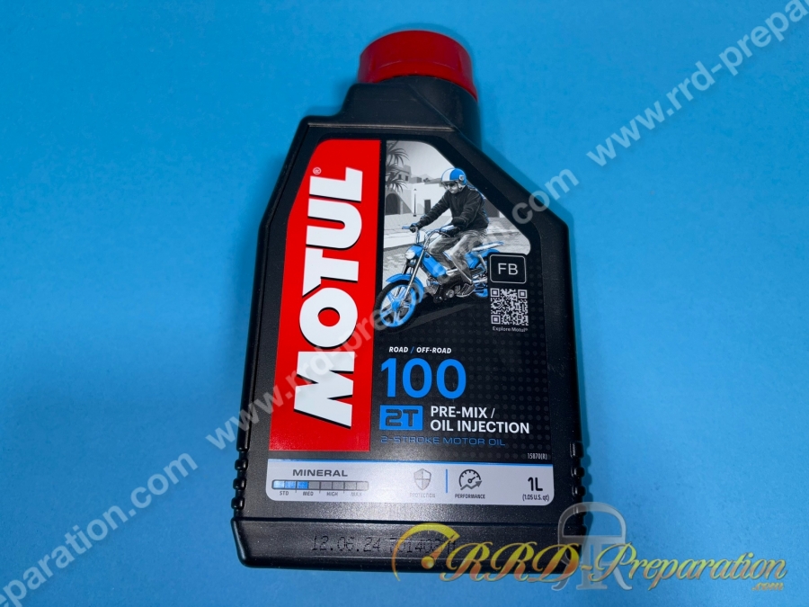 Huile moteur MOTUL 100 2T Minérale 1L ou 4L au choix