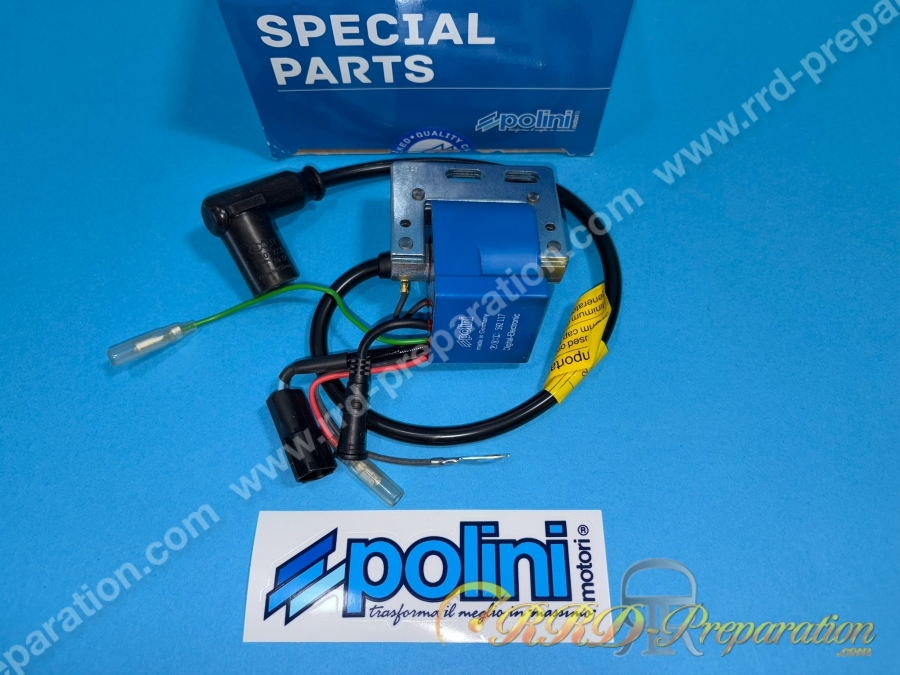 Bobine haute tension et CDI PROGRAMMABLE pour allumages PVL / POLINI de moto, scooter...