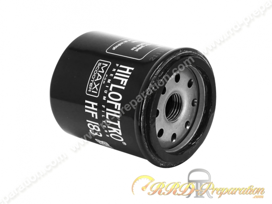 Filtre à huile HIFLO FILTRO HF183 pour moto, quad ADIVA, APRILIA, BENELLI, DERBI, GILERA, ITALJET, MALAGUTI, PIAGGIO, VESPA...