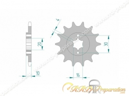 Pignon de sortie de boite AFAM dents au choix pour CAGIVA 125 MITO, BLUES, FRECCIA, PLANET ...