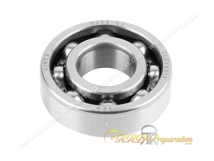 Roulement renforcé cage acier riveté ZKL 6203 C3 17X40X12mm pour Peugeot 103 côté allumage ou autre application