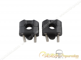 Paire de pontets, fixation de guidon TUN'R noir pour guidon Ø28.6 et 22.2mm