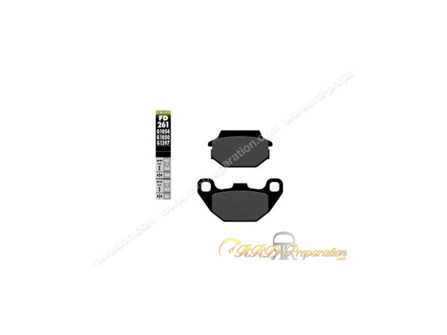 Plaquettes de frein GALFER avant pour SCOOTER, QUAD KYMCO AGILITY, PEOPLE, MXU, MXER, SYM HD...