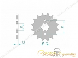 Pignon de sortie de boite AFAM dents au choix pour HONDA CBF, CBR, CLR CITYFLY, XLR, XR... 125  largeur 428