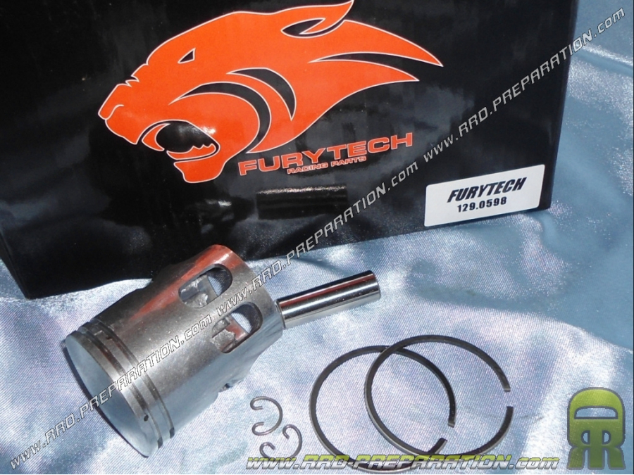 Pistón de dos segmentos Ø40 mm para kit FURYTECH de hierro fundido de 50 cc en scooter líquido horizontal Minarelli (nitro, aero