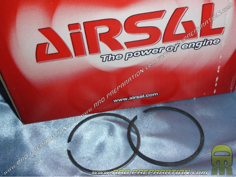 Jeu de 2 segments AIRSAL luxe Ø46mmX1mm pour kit 70cc AIRSAL aluminium PEUGEOT air avant 2007 (buxy, tkr, speedfight...)