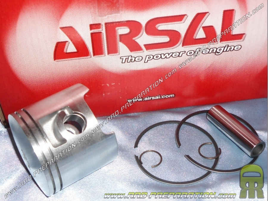 Piston bi segment AIRSAL Ø50mm axe 12mm pour kit 80cc AIRSAL luxe bi-segment sur CPI