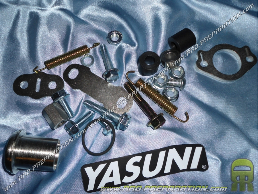 Complete fixing kit for YASUNI CROSS HM exhaust on DERBI SENDA, R, GILERA SMT, ...