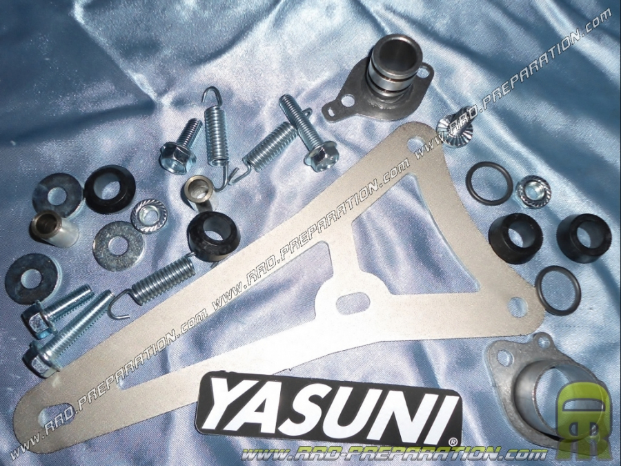 Complete mounting kit for YASUNI CARREARA 16 exhaust on MINARELLI Vertical (booster, bws)