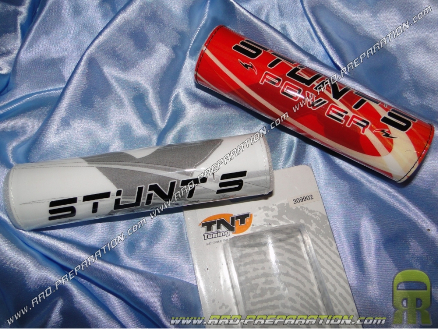  Mousse de guidon TNT TUNING STUNT'S POWER blanche ou rouge longueur 16cm