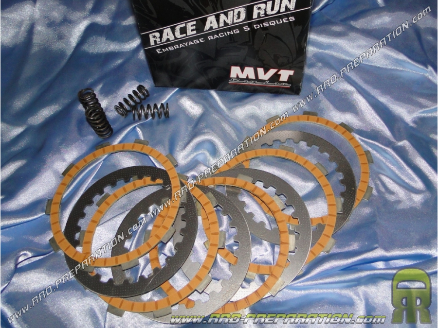Clutch (discs, spacers, springs) reinforced MVT Racing 5 friction discs for minarelli am6