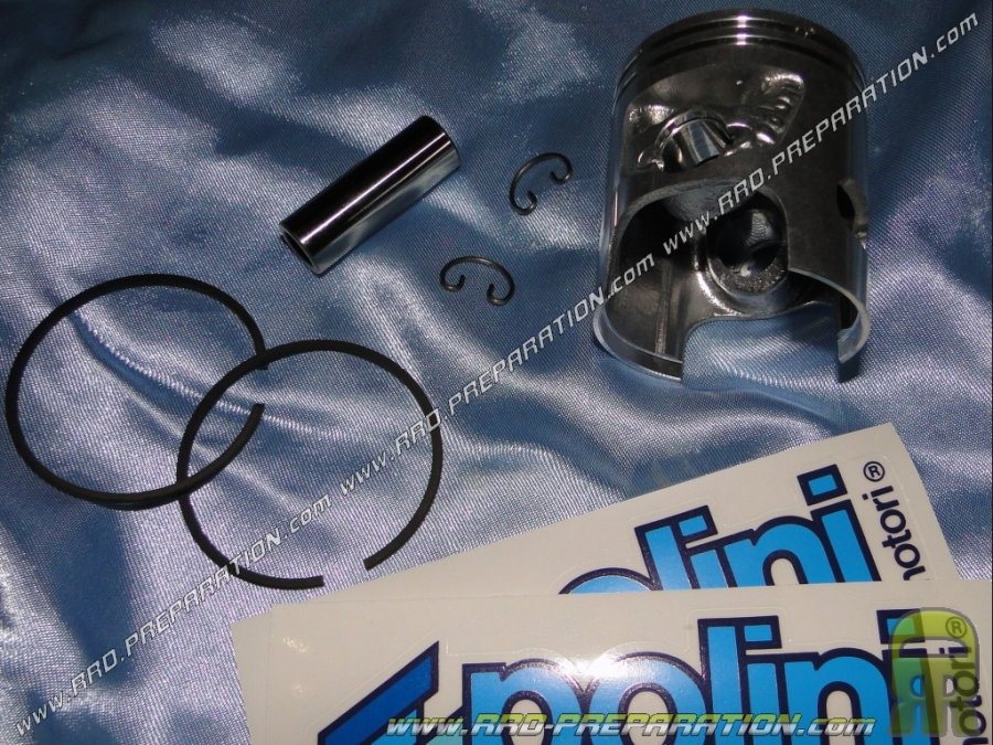 Piston bi-segment POLINI Ø45mm or reaming for cast iron kit on YAMAHA RD, DT, TY, MX, MBK ZX ...