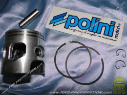 Piston bi segment POLINI Ø55mm pour kit 100cc aluminium sur YAMAHA DT, TZR, RD et YSR 80cc LC refroidissement liquide