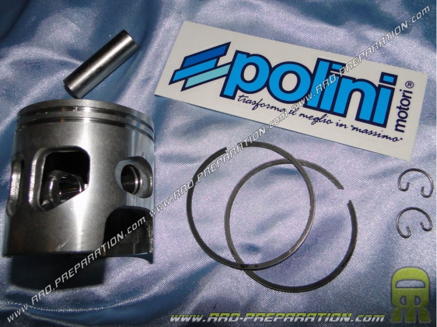 Piston bi segment POLINI Ø55mm pour kit 100cc aluminium sur YAMAHA DT, TZR, RD et YSR 80cc LC refroidissement liquide