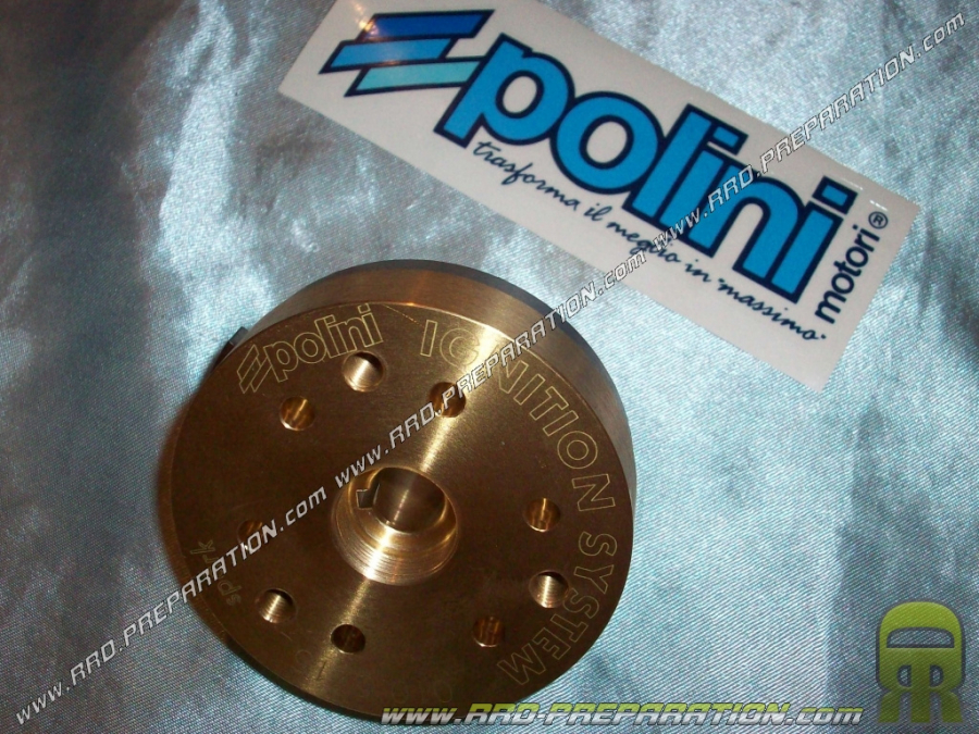 Rotor pour allumage POLINI frontal avec éclairage sur moto 50cc moteur DERBI