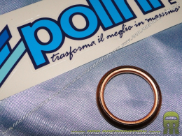 Round exhaust gasket POLINI copper Ø30mm (to be screwed) for MBK 51, Peugeot 103, fox & wallaroo