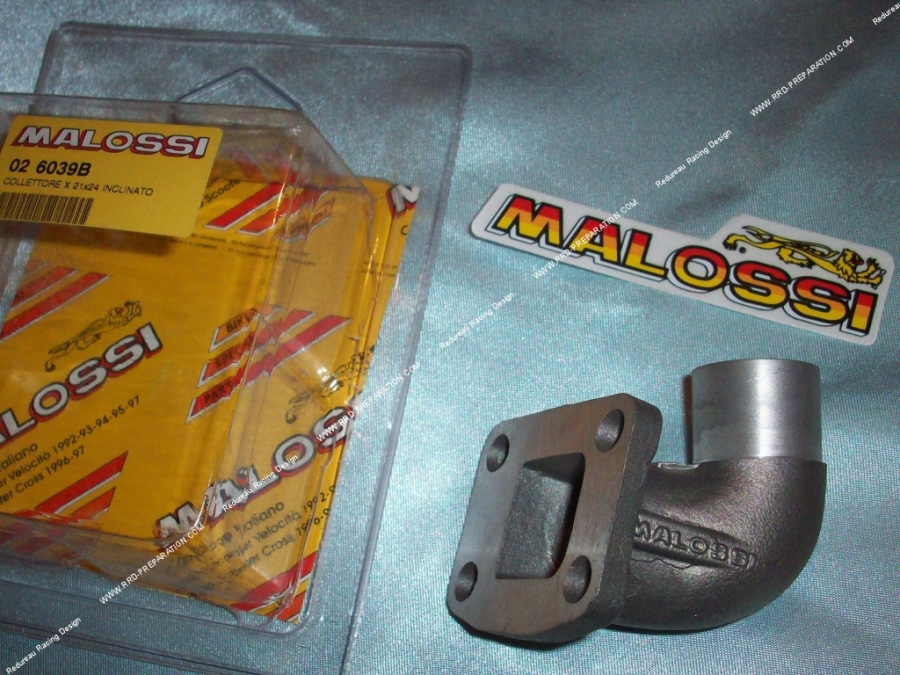 Tubo acodado MALOSSI Ø19 por 24mm PHBG para MBK 51 / motobecane av10