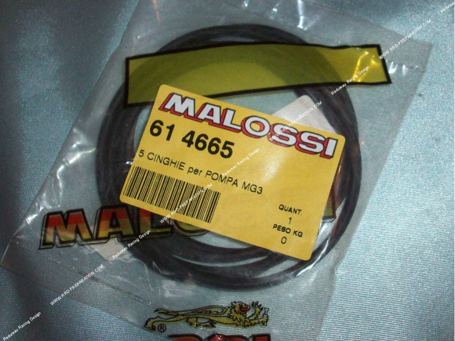 Set of 5 water pump belts MALOSSI Peugeot 103, MALOSSI MG / MVR, MBK 51 ...