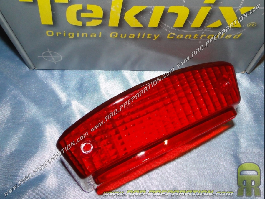 Cabochon feu arrière rouge TEKNIX pour mécaboite, scooter, ... (xps, x-limit, tzr, dt, xp6...)