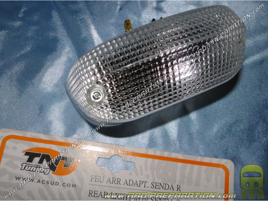 Luz trasera para mécaboite DERBI Senda R X-TREM, X-RACE, SM ... después de 2003 transparente TNT TUNING aprobado