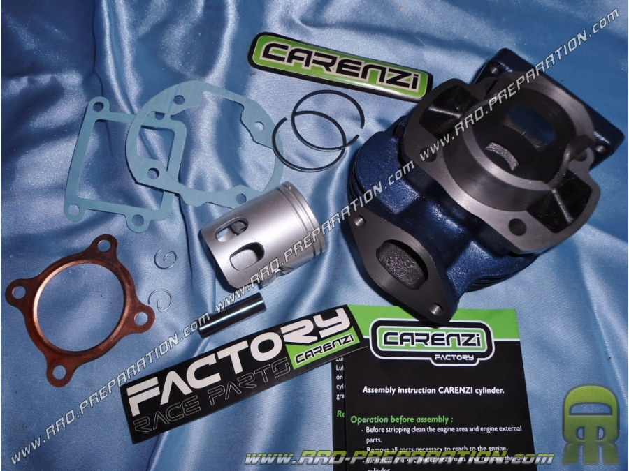 Kit without cylinder head 50cc Ø40mm (axis of 10mm) vertical cast iron CARENZI Competition minarelli (booster rocket, bws…)