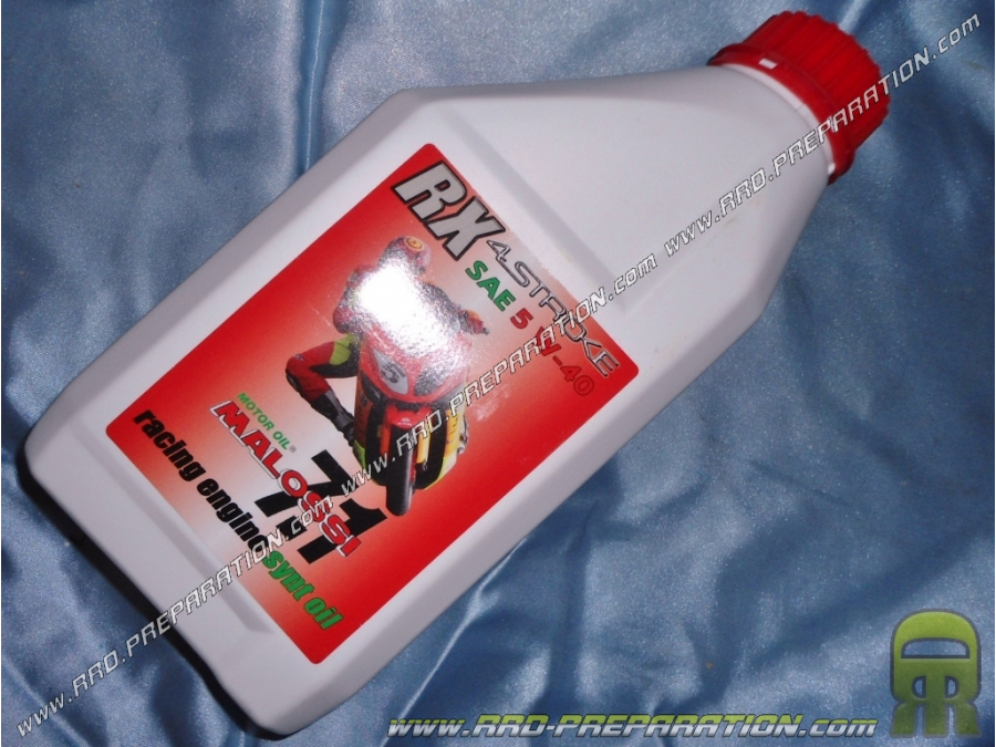 Aceite de motor 100% sintético 5W40 MALOSSI 7.1 RX COMPETICIÓN 4 tiempos 1L