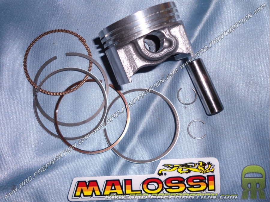 Piston 3 segments MALOSSI by VERTEX Ø44mm axe 10mm pour kit 66cc MALOSSI sur scooter 66cc 4 temps