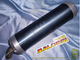 Silencer, cartridge MALOSSI MHR shell Ø70mm cast aluminum / machined / blue anodized fixing Ø 21mm