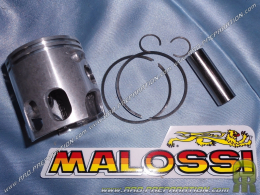 Piston bi-segment MALOSSI Ø44.5mm ou réalésage pour kit fonte sur YAMAHA RD, DT, TY, MX, MBK ZX...