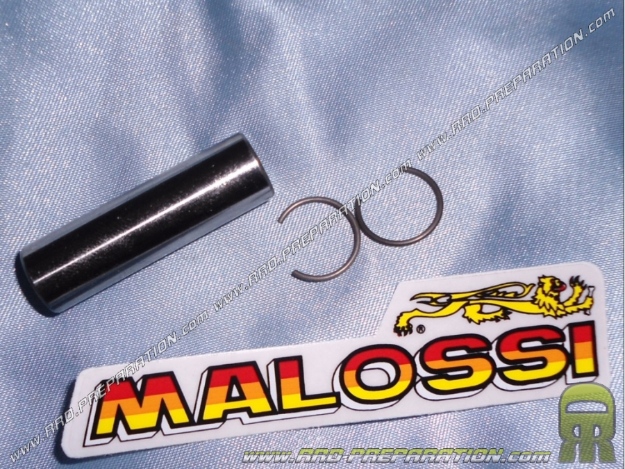 Eje Ø12mm X 0.8 X 40mm + Clips C para kits MALOSSI Ø46.5 a 47mm Minarelli scooter, piaggio ciao...