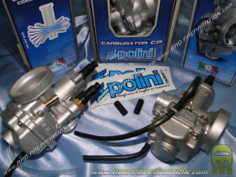 Carburateur POLINI CP 15 souple, starter câble ou levier aux choix avec graissage séparé
