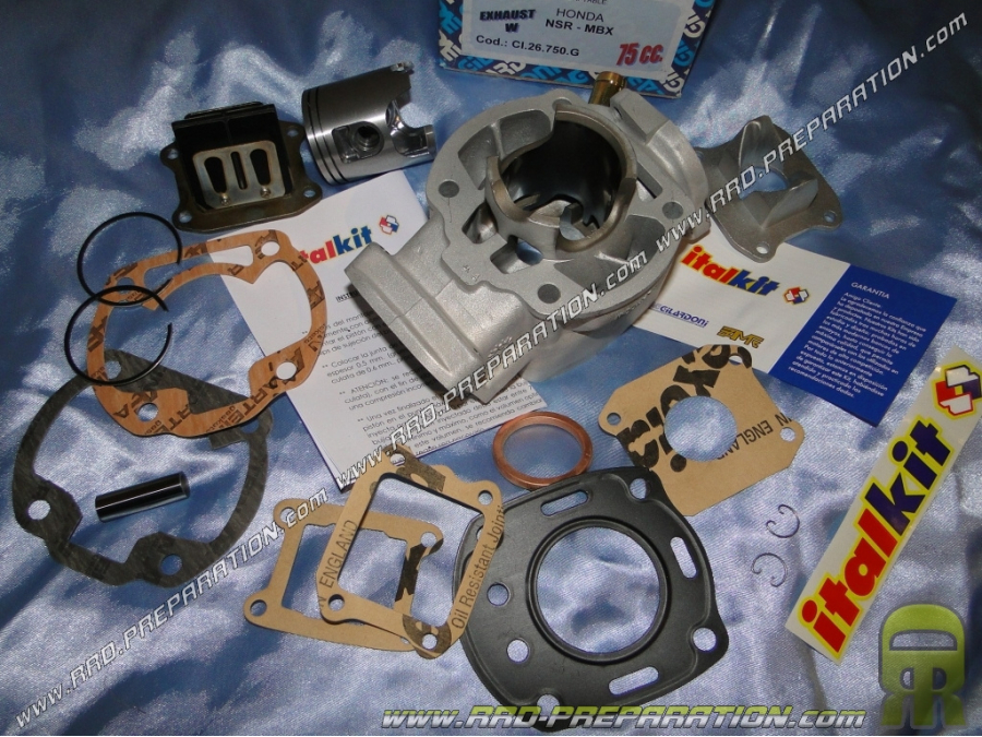 Kit 80cc Ø48mm ITALKIT pour moto HONDA MBX 80, MTX R 80 et NSR 80 R refroidissement liquide