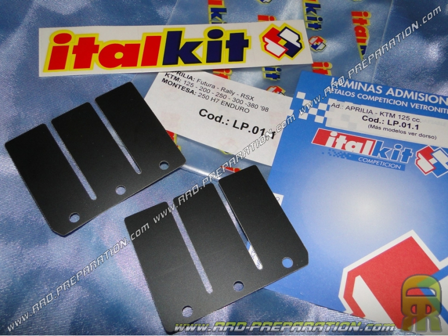 Lamelles de clapets compétition ITALKIT pour moto APRILIA FUTURA, RALLY, RSX 125, KTM 125, 200, 250, 300, 380, MONTESA 250 H7