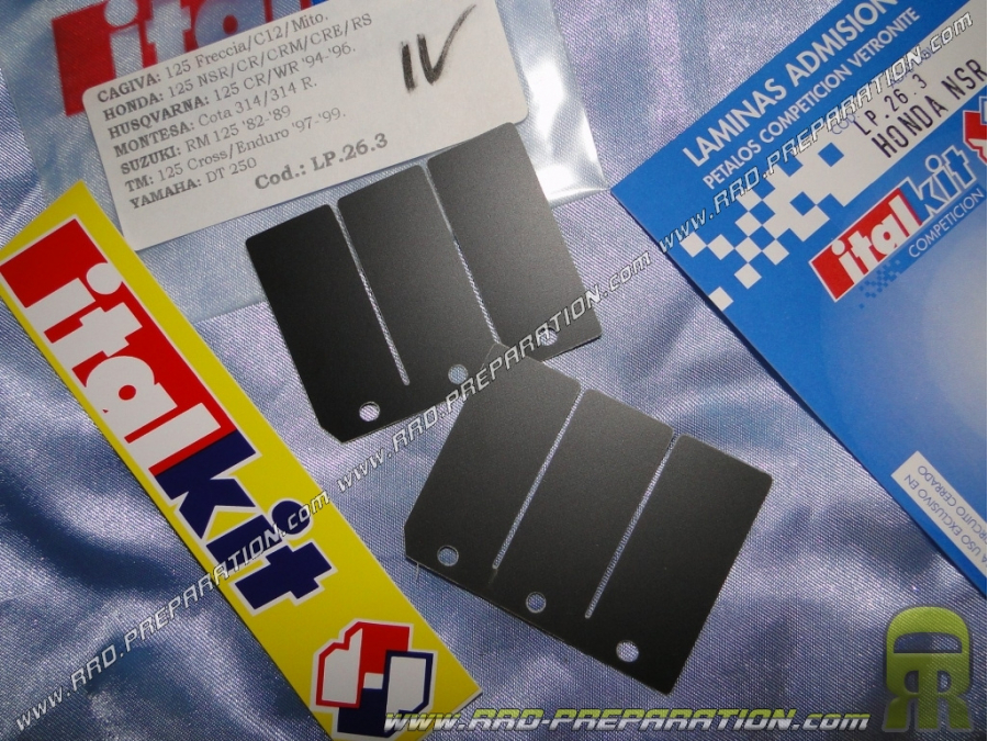 Lamelles de clapets compétition ITALKIT pour moto HONDA NSR et CAGIVA MITO, FRECCIA C12, 125cc 2 temps