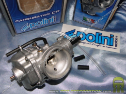 Carburador POLINI CP 17.5 flexible, con opciones de lubricación separada, cable de estrangulador o palanca