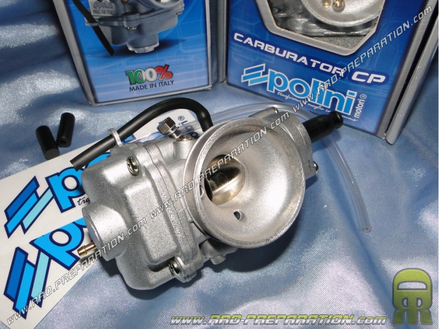 Carburettor POLINI flexible CP 21, with separated greasing, choke with cable or lever with the choices