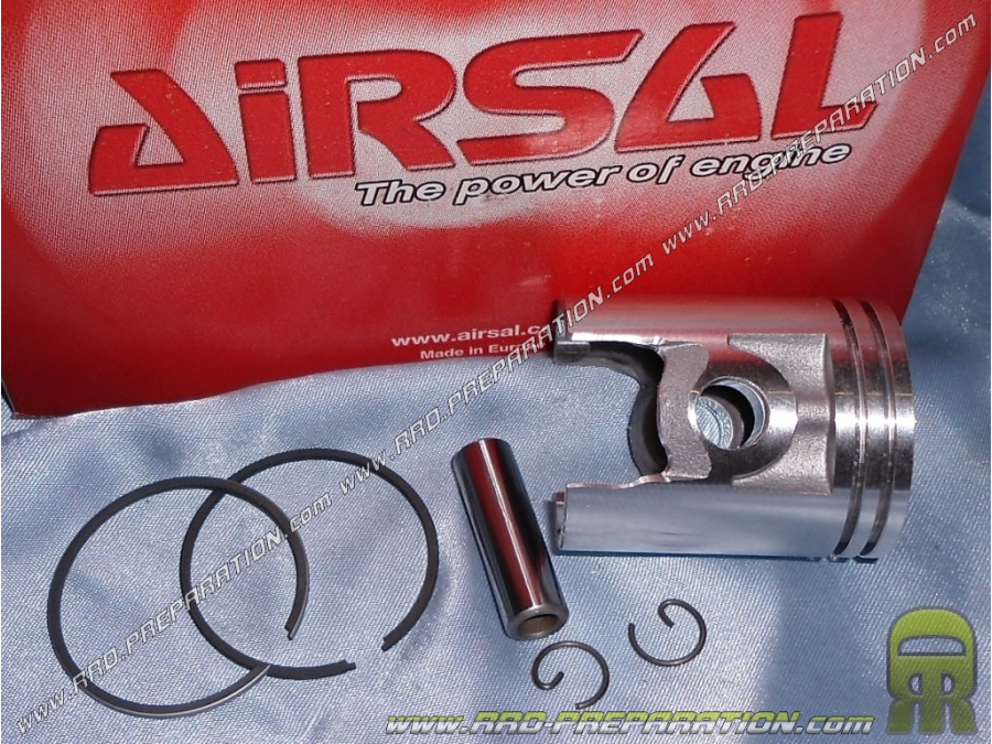 AIRSAL I pistón bi-segmento Ø40mm eje 10mm para kit aluminio 50cc sobre aire vertical y horizontal minarelli (ovetto, neo's...)