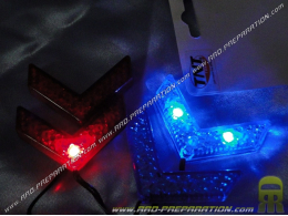 Pair of light has leds to stick TNT Chevron chenillard blue, red with the choices